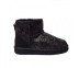 Женские мини угги Mini Sparkle Graffiti Black