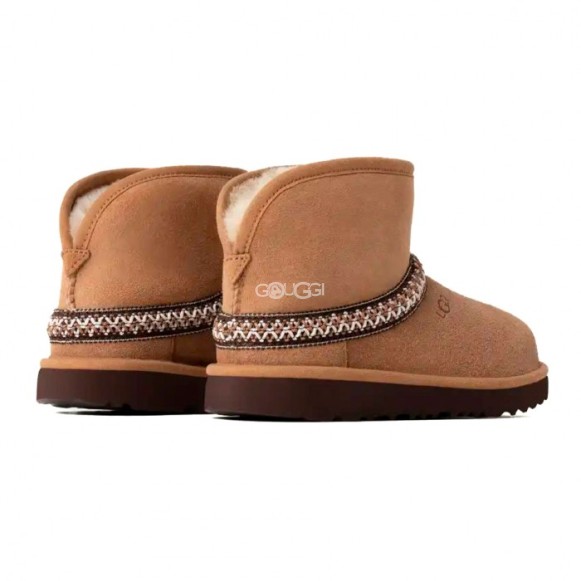 Женские мини угги Classic Mini Crescent - Chestnut