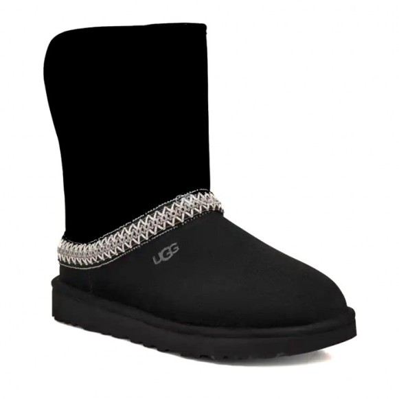 Женские короткие угги Classic Short Crescent - Black