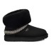 Женские короткие угги Classic Short Crescent - Black