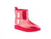 Женские прозрачные мини угги Classic Clear Mini Ribbon Red