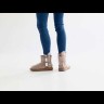 Женские прозрачные мини угги Classic Clear Mini Natural Sand