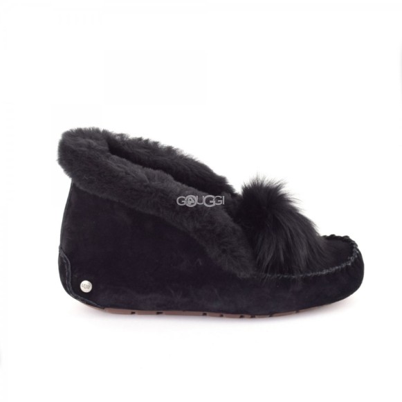 Женские мокасины Alena Pom Pom Black