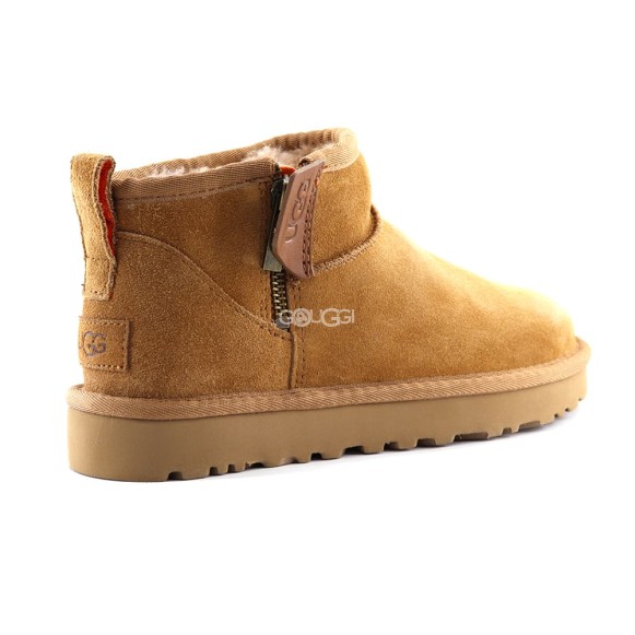 Мужские ультра мини угги Men`s Classic Ultra Mini Zip Chestnut