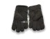 Меховые перчатки мужские Suede Black 