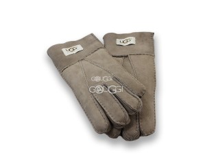 меховые перчатки мужские Leather Capuccinno