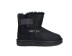 Женские мини угги Mini Bailey Logo Strap Suede Black 