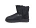 Женские мини угги Mini Bailey Logo Strap Suede Black 
