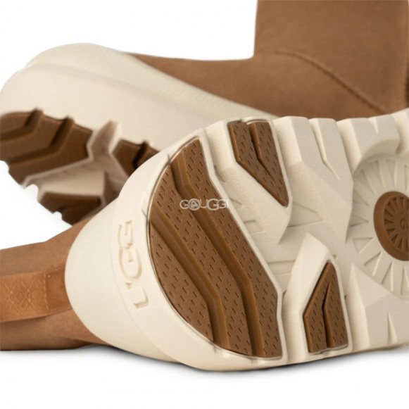 Мужские короткие угги с галошами Classic Short Weather Hybrid - Chestnut / Whitecap