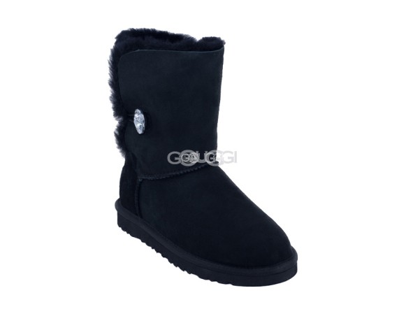 Женские угги с пуговицей Bailey Button Bling Black