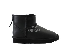 Mini Zip Metallic Black