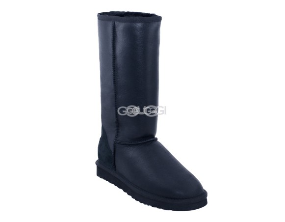 Женские высокие угги на молнии Tall ZIP Metallic Black
