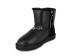 Женские мини угги на молнии Mini Double Zip Metallic Black