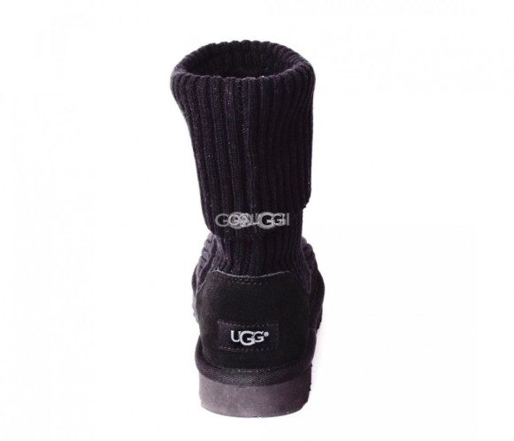 Женские вязаные угги Classic Rib Knit Black