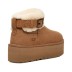 Женские ультра мини угги Ultra Mini Belted Roller - Chestnut