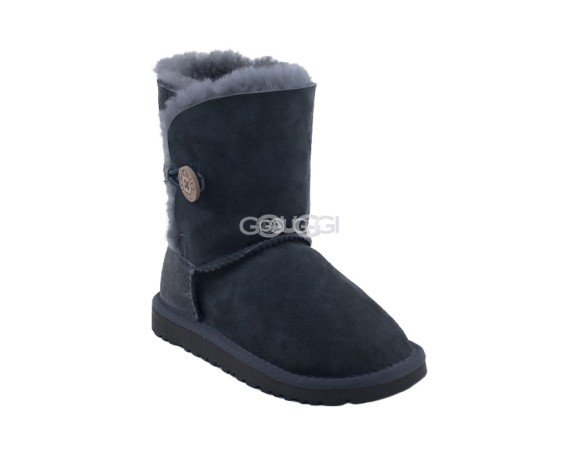 Детские угги с пуговицей Kids Bailey Button Grey