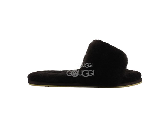 Женские тапочки Fluff Slide Slippers Chocolate