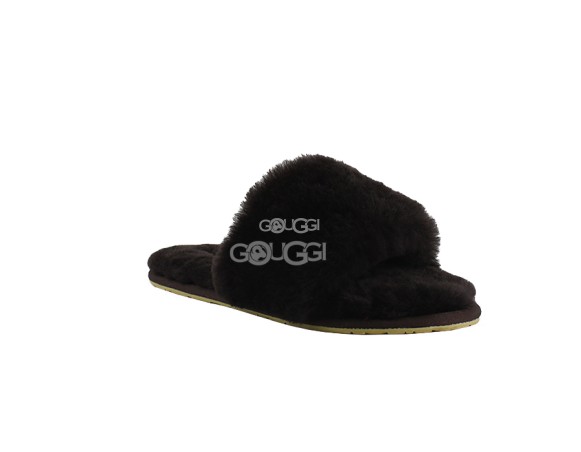 Женские тапочки Fluff Slide Slippers Chocolate