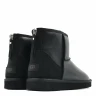Mens Mini Zip Metallic Black