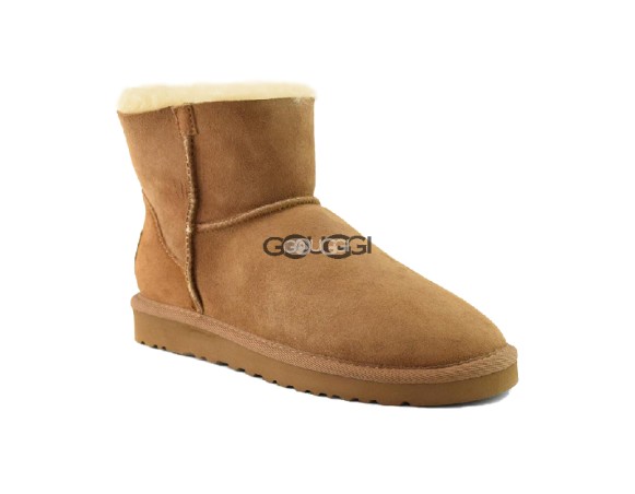 Женские мини угги на молнии Classic Mini ZIP Chestnut 2