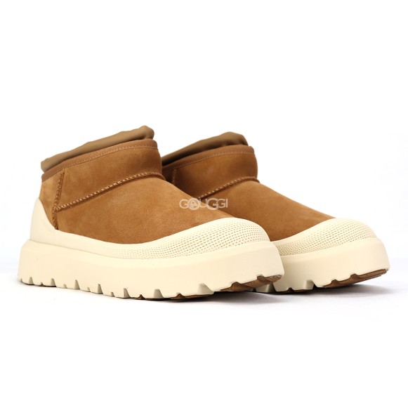 Женские мини угги Cl Ultra Mini Weather Hybrid Chestnut/White