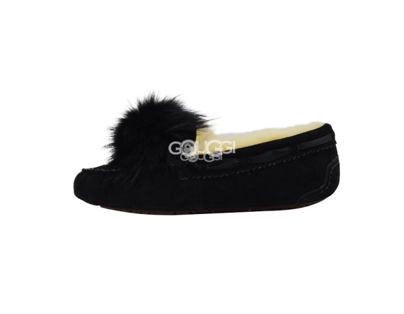 Женские мокасины Dakota Pom Pom Black 