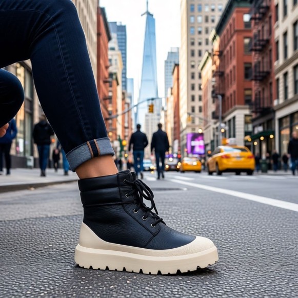 Женские ботинки с галошами UGG Neumel High Hybrid Bl/Birch
