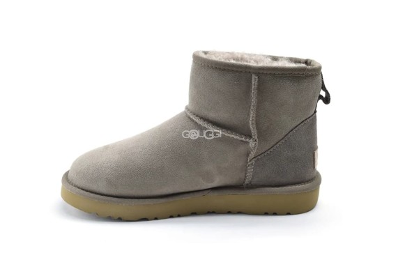 Женские мини угги с водоотталкивающей пропиткой Classic Mini Light Grey II