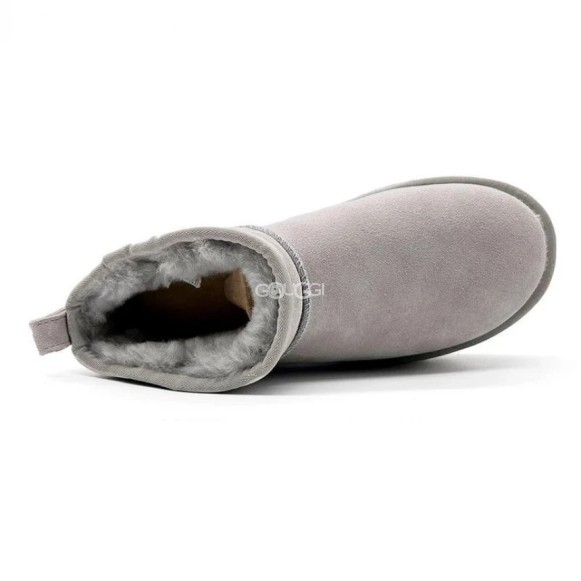 Женские мини угги на платформе Classic Ultra Mini Platform Grey Violet